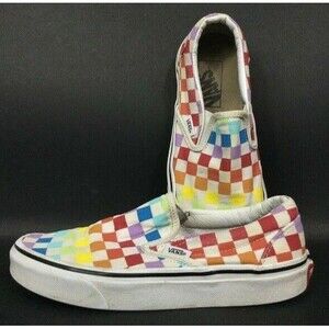 Vans Rainbow Checkered -Men's Sz 4/Women's Sz 5.5- Low Skateboard Shoes- 500714